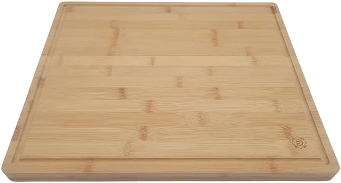 Bamboo Cutting Boards with Grooves - Wood Cutting Boards for Meat, Vegetables, and Fruits - Ideal for Charcuteries or Cheese Boards (Size 16x14x1)