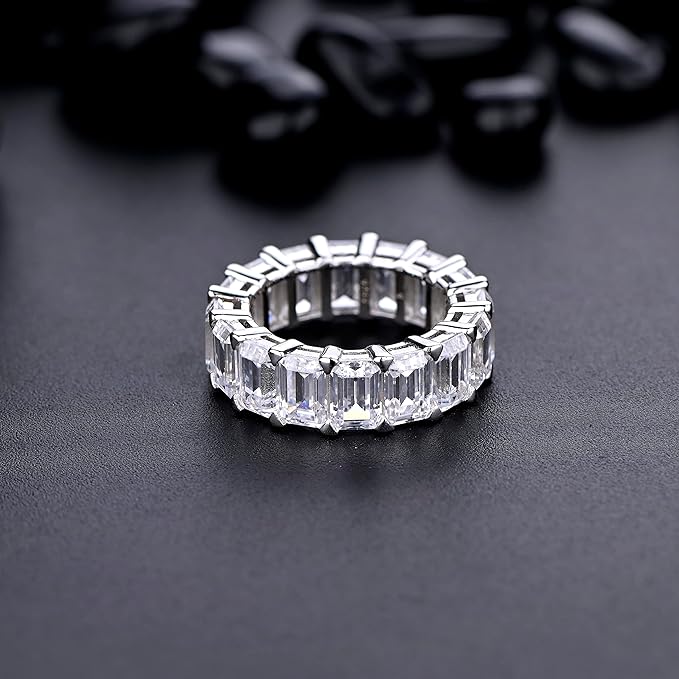 Baguettes Band Man-Made Diamond Ring | 17CT Eternity Band Rings For Women