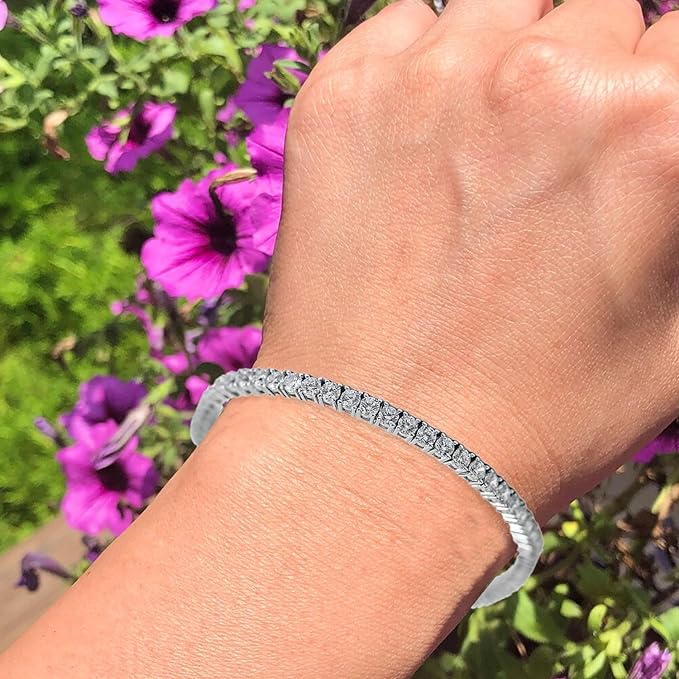 Cubic Zirconia Tennis Bracelets 5CT | Diamond Bracelets for Women