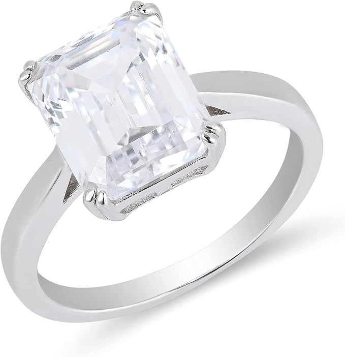 4CT Radiant Cut Ring | Man-Made Diamond Rings For Women