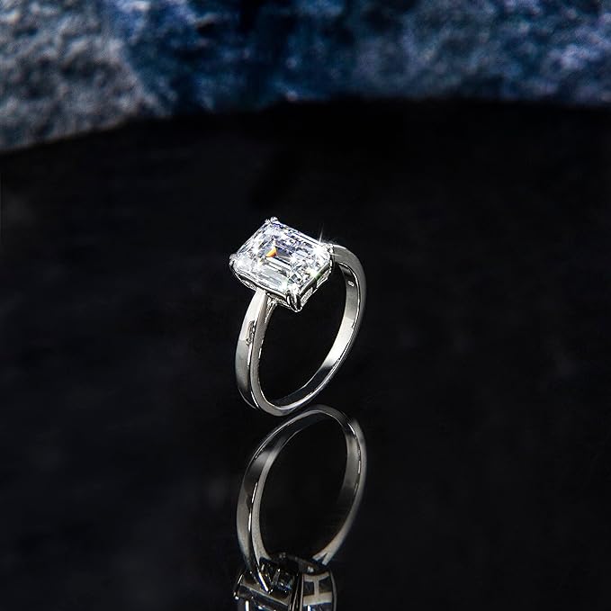 4CT Radiant Cut Ring | Man-Made Diamond Rings For Women