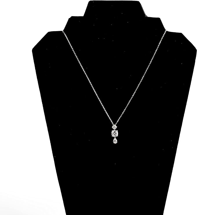 7CT Pear Shape Man Made Diamond Necklace | Sterling Silver Necklace For Women