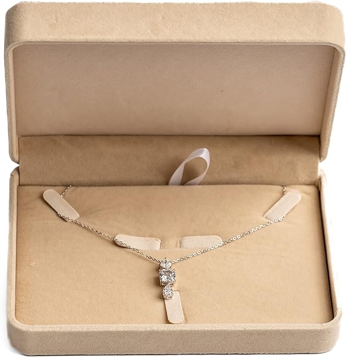 7CT Pear Shape Man Made Diamond Necklace | Sterling Silver Necklace For Women