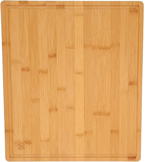 Bamboo Cutting Boards with Grooves - Wood Cutting Boards for Meat, Vegetables, and Fruits - Ideal for Charcuteries or Cheese Boards (Size 16x14x1)