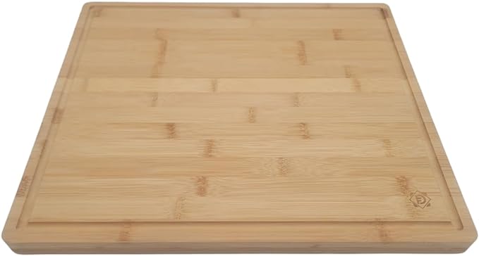 Bamboo Cutting Boards with Grooves - Wood Cutting Boards for Meat, Vegetables, and Fruits - Ideal for Charcuteries or Cheese Boards (Size 16x14x1)