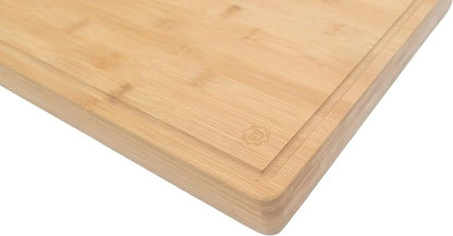 Bamboo Cutting Boards with Grooves - Wood Cutting Boards for Meat, Vegetables, and Fruits - Ideal for Charcuteries or Cheese Boards (Size 16x14x1)