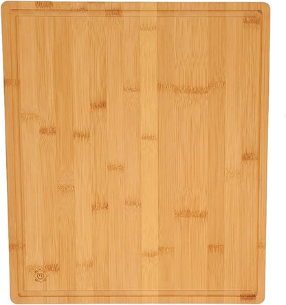 Bamboo Cutting Boards with Grooves - Wood Cutting Boards for Meat, Vegetables, and Fruits - Ideal for Charcuteries or Cheese Boards (Size 16x14x1)