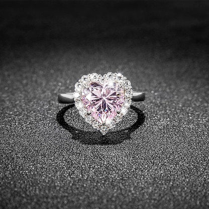 Pink Man-Made Diamond Ring | Engagement Ring for Women