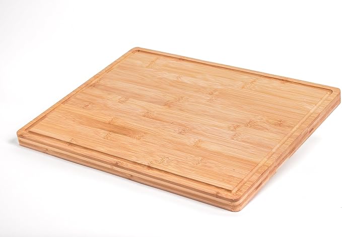 Bamboo Cutting Boards with Grooves - Wood Cutting Boards for Meat, Vegetables, and Fruits - Ideal for Charcuteries or Cheese Boards (C-Board-Large 18x14x1)