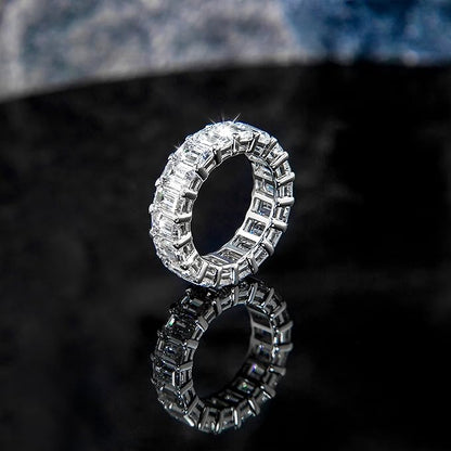 Baguettes Band Man-Made Diamond Ring  | 17CT Eternity Band Rings For Women