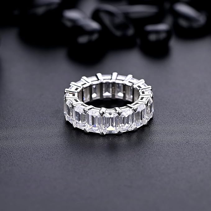 Baguettes Band Man-Made Diamond Ring  | 17CT Eternity Band Rings For Women