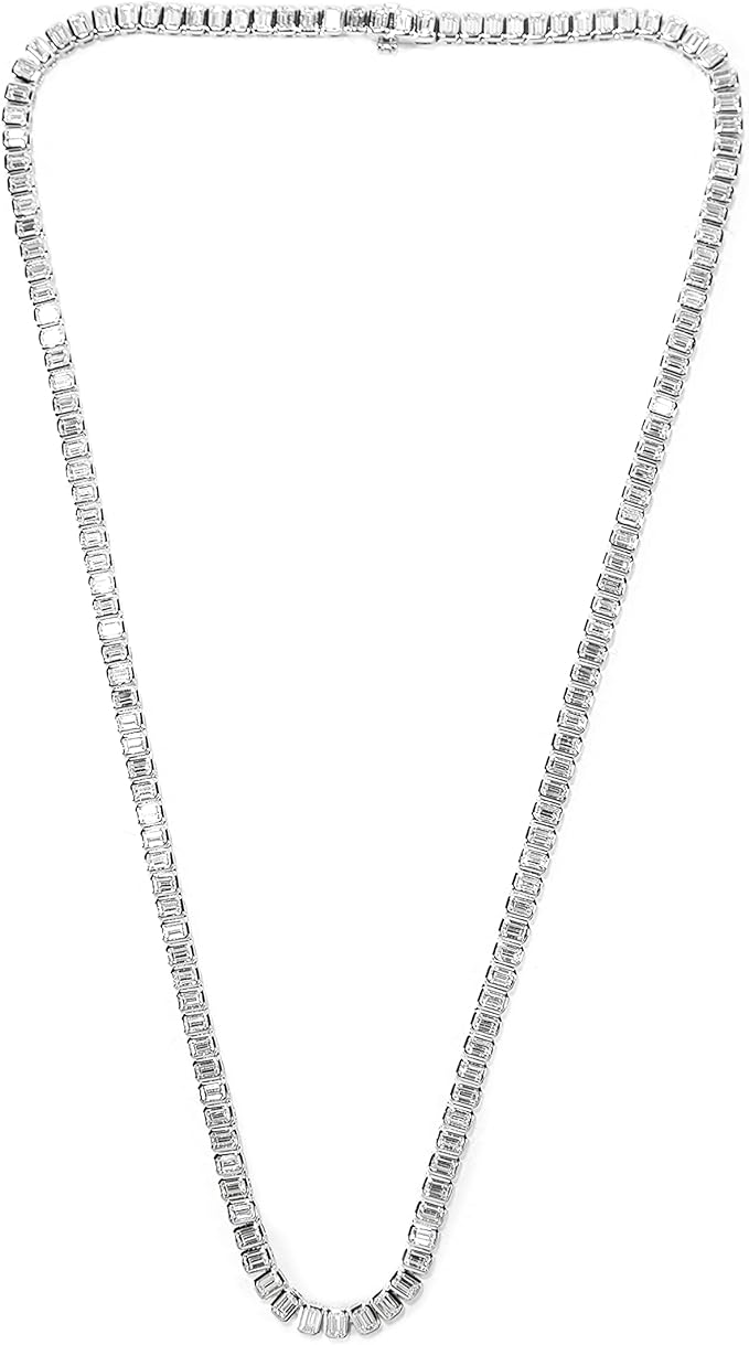 Sterling Silver Tennis Necklace | 17CT Diamond Necklace For Women