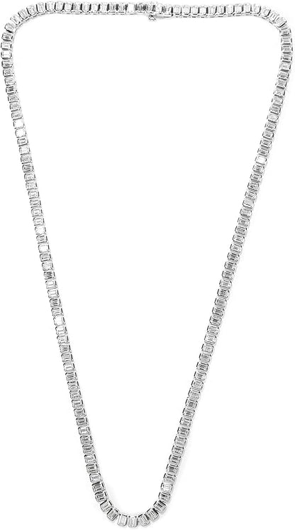 Sterling Silver Tennis Necklace | 17CT Diamond Necklace For Women