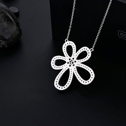 Five Petal Flower Necklace | 1CT Diamond Necklace For Women