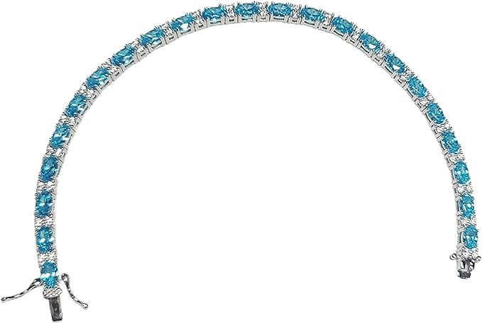 Man Made Blue Diamonds Tennis Bracelets For Women