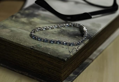 Man Made Blue Diamonds Tennis Bracelets For Women