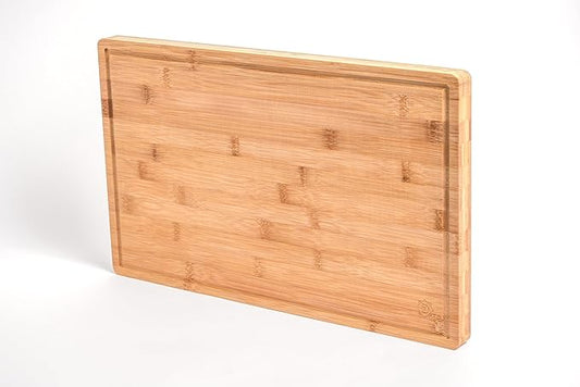 Bamboo Wood Cutting Board For Kitchen | Best For Meat, Veggies & Fruits (18 X 12 X 1 Inches )