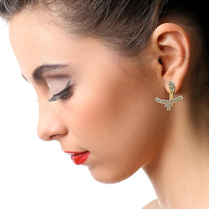 Square Cut Earring Jackets | 2CTTW Elegant Earrings For Women