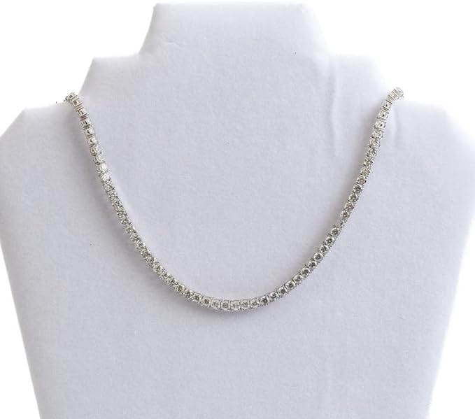 Diamond Necklace with 925 Sterling Silver | Tennis Necklace for Women