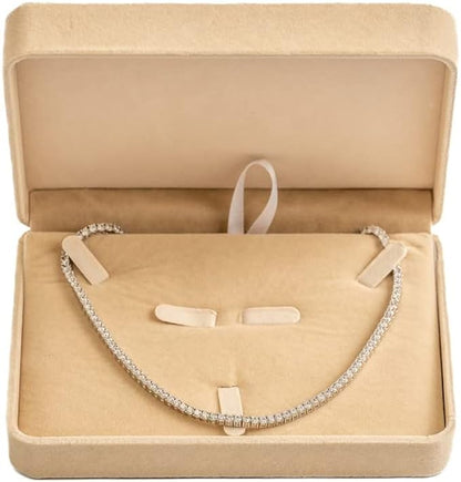 Diamond Necklace with 925 Sterling Silver | Tennis Necklace for Women