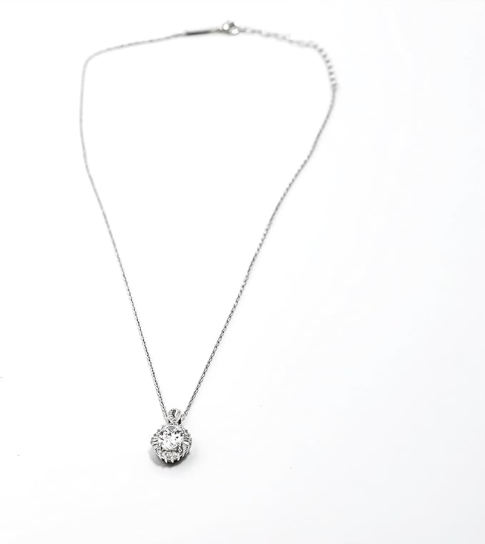 5A Man-Made Oval  Diamond Necklace | 6CTTW Diamond Pendant For Women