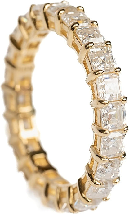 14K Gold Classic Emerald Cut Diamond Eternity Band