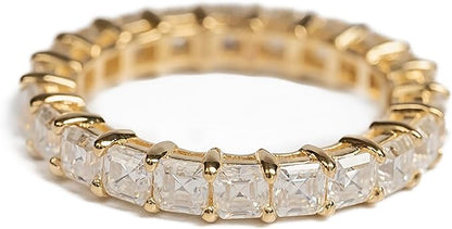 14K Gold Classic Emerald Cut Diamond Eternity Band