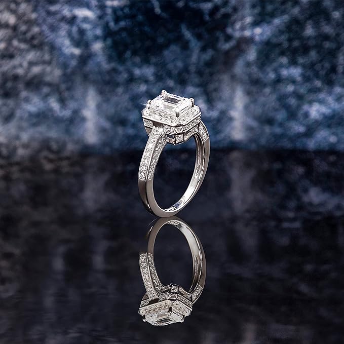 Emerald Cut Man-Made Diamond Ring | Engagement Ring