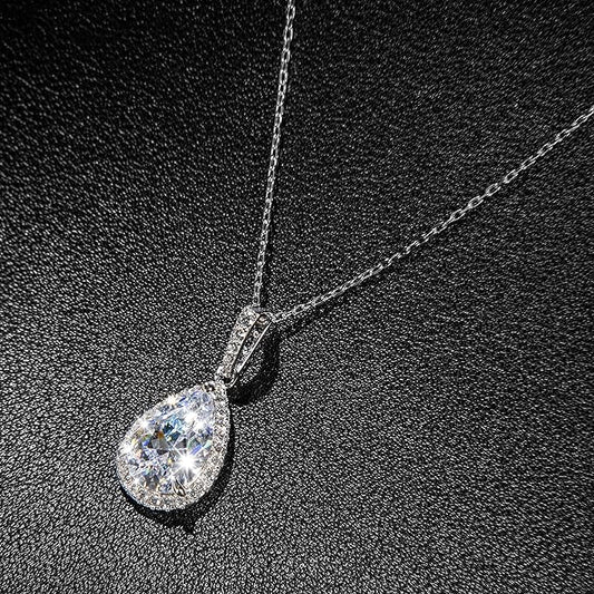 Pear Shape Diamond Necklace | 10CT Diamond Necklace For Women