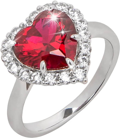 Radiant 4CT Pink Man-Made Diamond: Sterling Silver Engagement Ring for Women