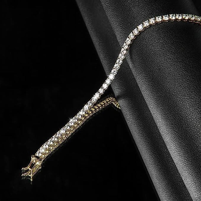 5CTTW Man-Made Tennis Bracelet in Sterling Silver | Diamond Bracelets for Women