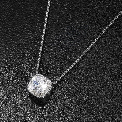 Square Diamond Necklace For Women