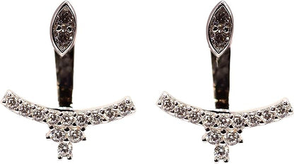 Square Cut Earring Jackets | Silver Earrings For Women