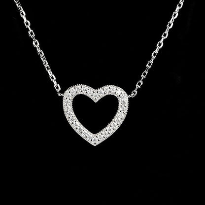 Silver Heart Necklace | Sterling Silver Necklace for Women