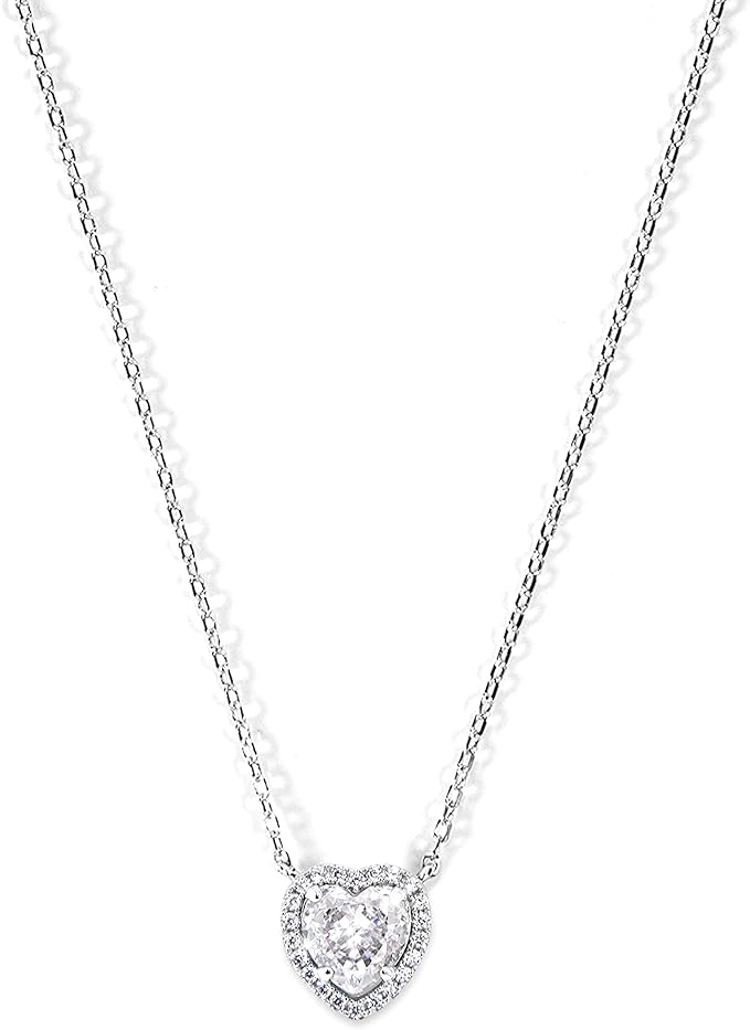 Elevated Heart Necklaces | Silver 3CT Pendant For Women