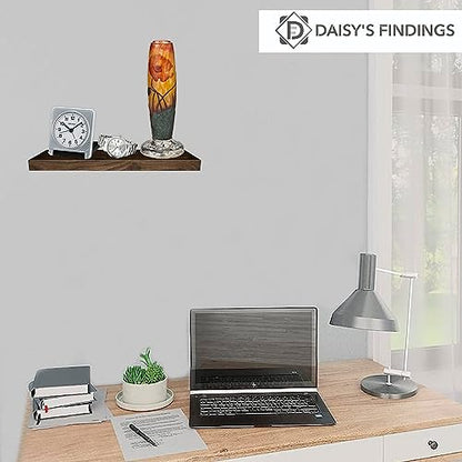 Small Floating Shelf for Wall | Mini Shelf for Bedroom, Living Room and Kitchen, Rustic