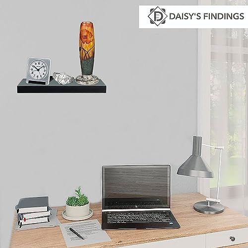 Small Floating Shelf for Wall | Mini Shelf for Bedroom, Living Room and Kitchen, Black