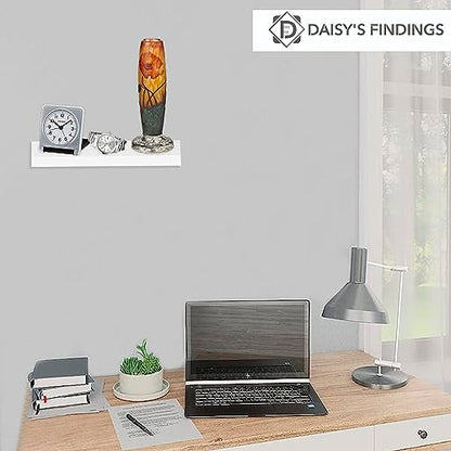 Small Floating Shelf for Wall | Mini Shelf for Bedroom, Living Room and Kitchen,White