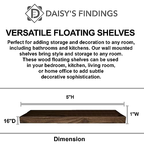 Small Floating Shelf for Wall | Mini Shelf for Bedroom, Living Room and Kitchen, Rustic