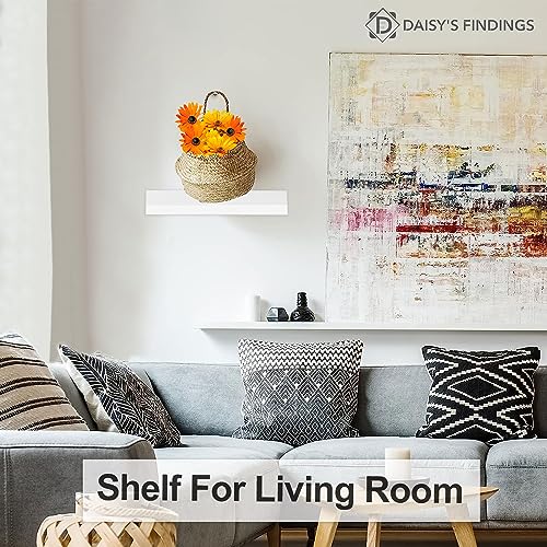 Small Floating Shelf for Wall | Mini Shelf for Bedroom, Living Room and Kitchen,White